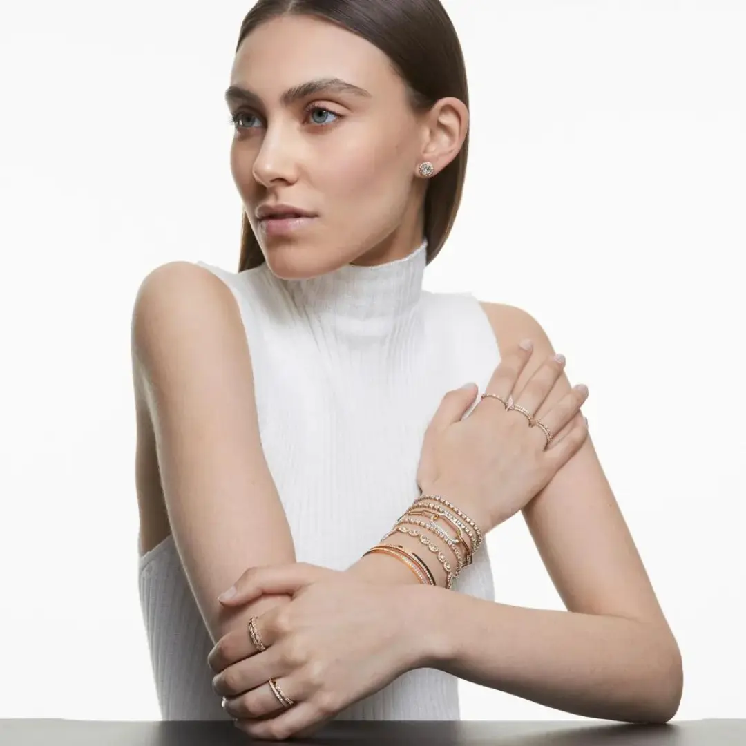 PULSERA CRISTAL SWAROVSKI TENIS ANGELIC HALO ROSE GOLD - Image 5