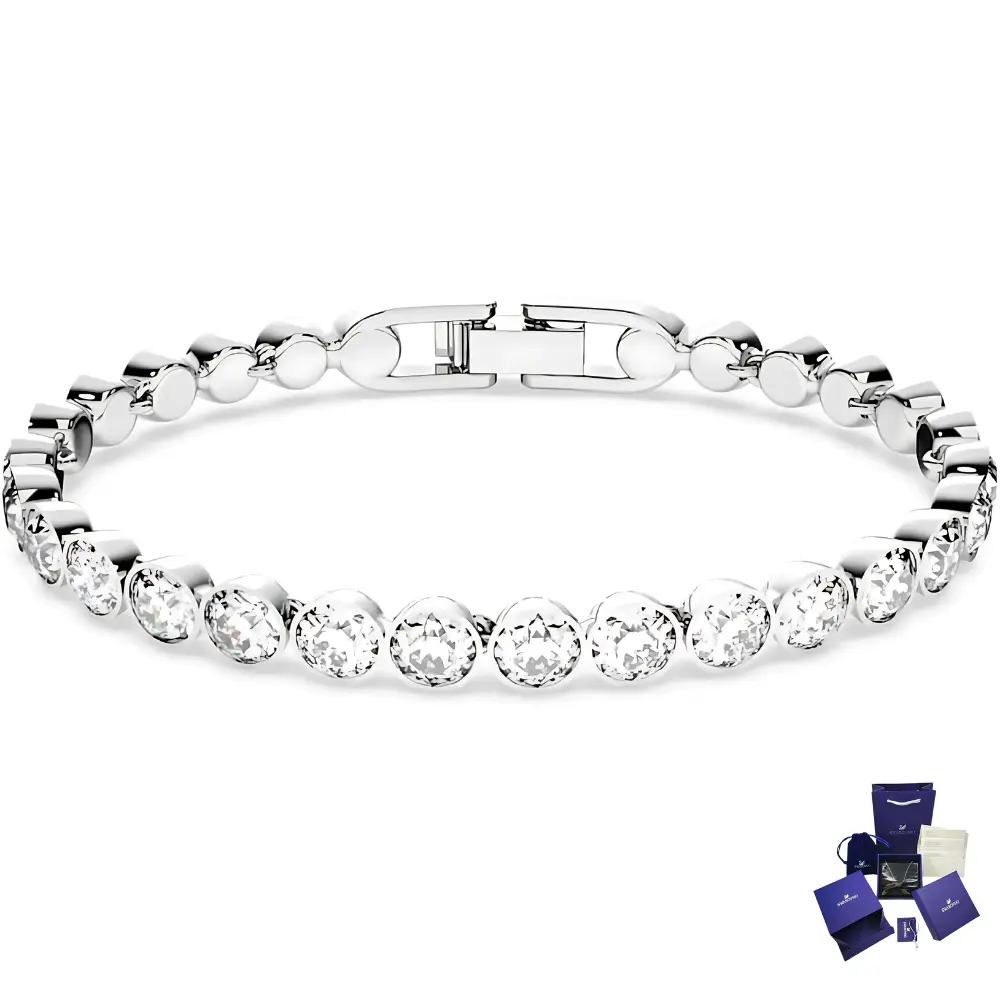 PULSERA CRISTAL SWAROVSKI TENIS ANGELIC + KIT DE REGALO