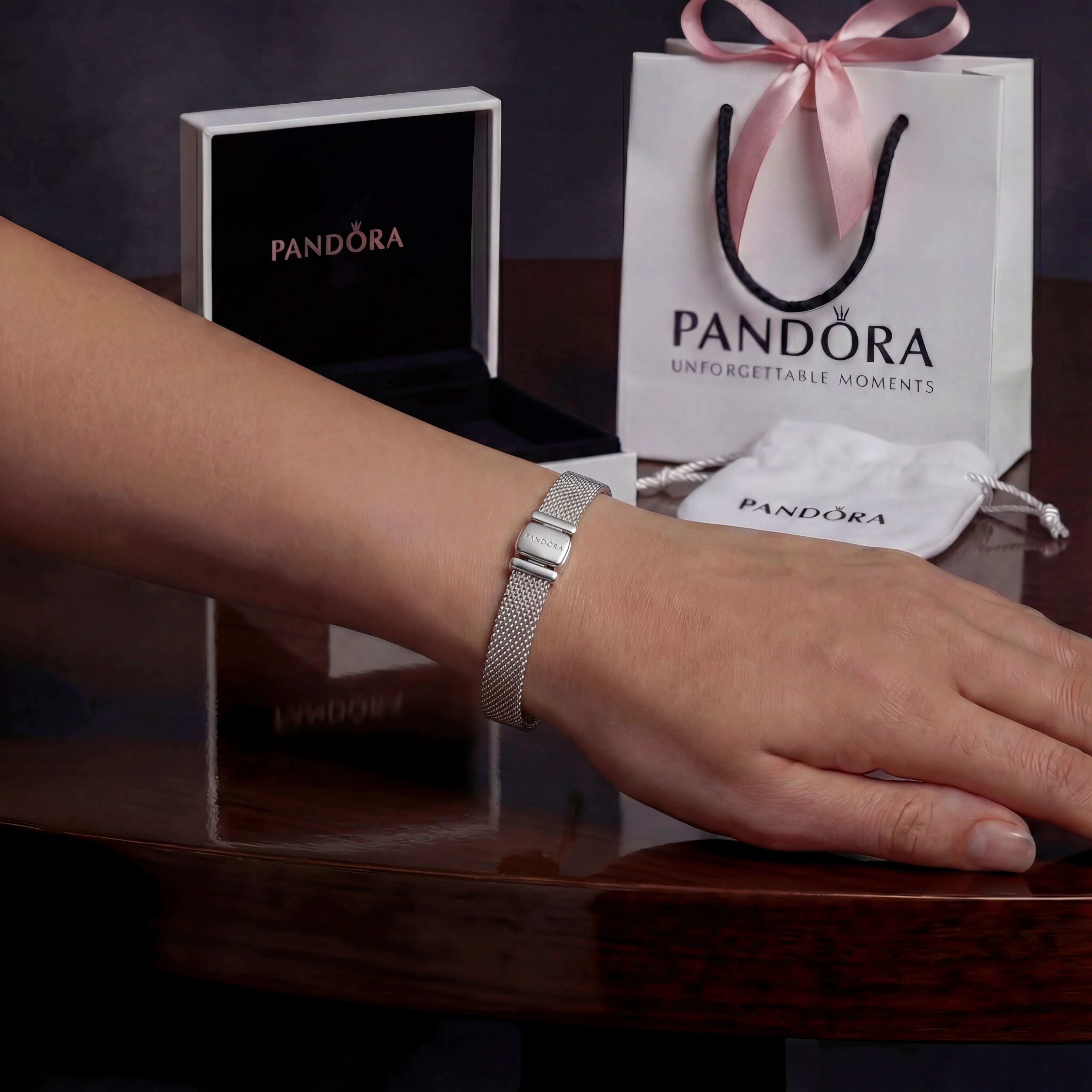 PULSERA PANDORA REFLEXTIONS PLATA .925 + KIT DE REGALO - Image 2