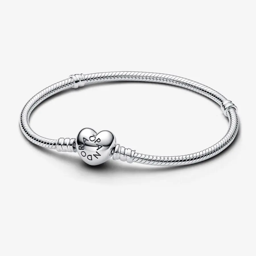 PULSERA BRAZALETE PANDORA MOMENTS CORAZON PLATA .925 + KIT DE REGALO - Image 7