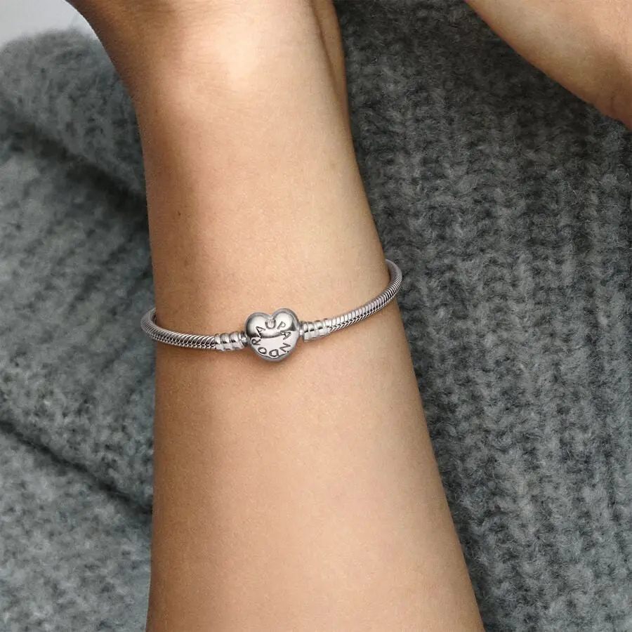 PULSERA BRAZALETE PANDORA MOMENTS CORAZON PLATA .925 + KIT DE REGALO - Image 8