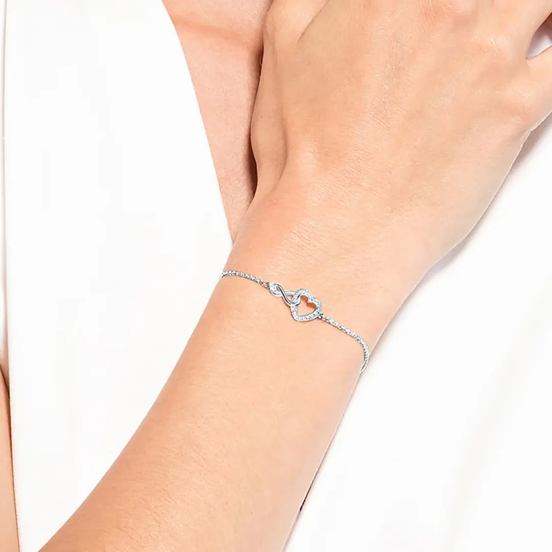PULSERA SWAROVSKI CORAZON INFINITO PLATEADA + KIT DE REGALO - Image 7