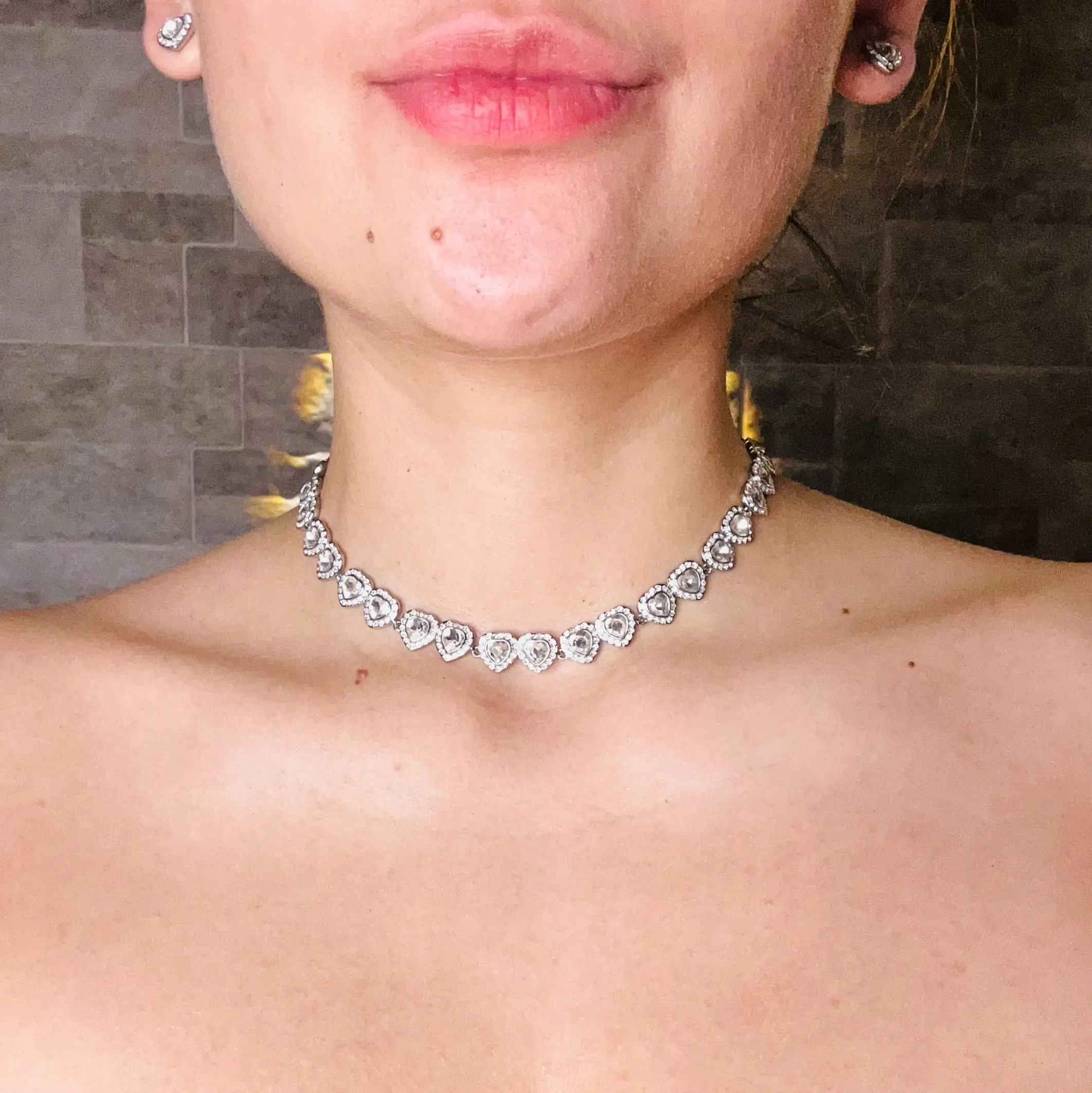 SET CONJUNTO COLLAR + PULSERA + ARETES SWAROVSKI ARIANA GRANDE CORAZONES - Image 9