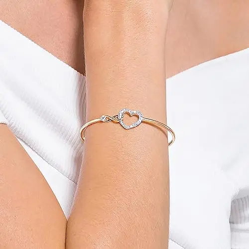 SET CONJUNTO COLLAR Y PULSERA CORAZON INFINITO SWAROVSKI ORO ROSA - Image 7