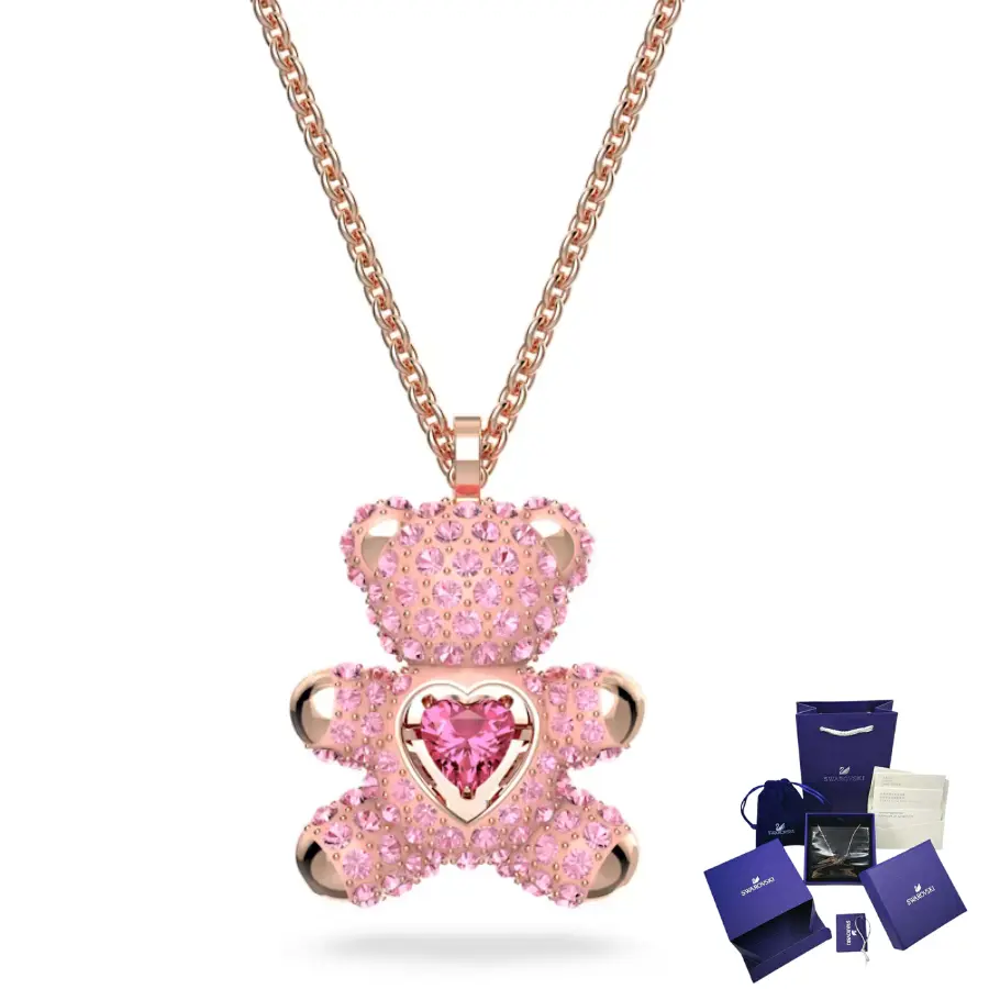 SET CONJUNTO PULSERA Y COLLAR TEDDY BEAR OSO SWAROVSKI - Image 6